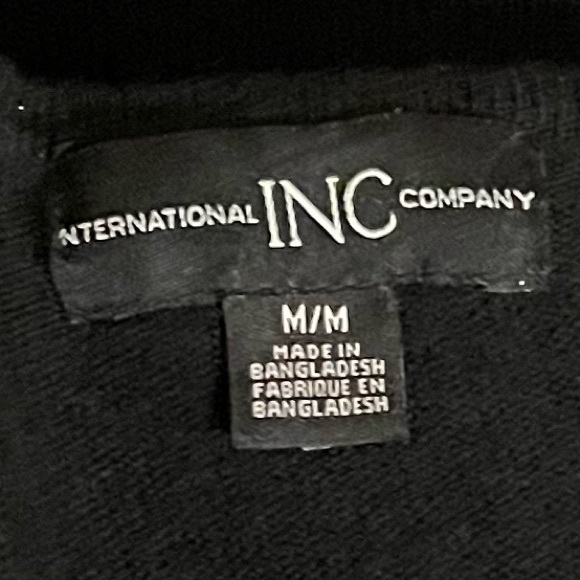 International INC Company Cardigan in Black with Black Buttons - Picture 6 of 7